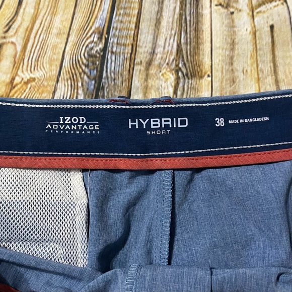 IZOD Advantage Performance Blue Hybrid Quick Dry Shorts - Picture 4 of 5